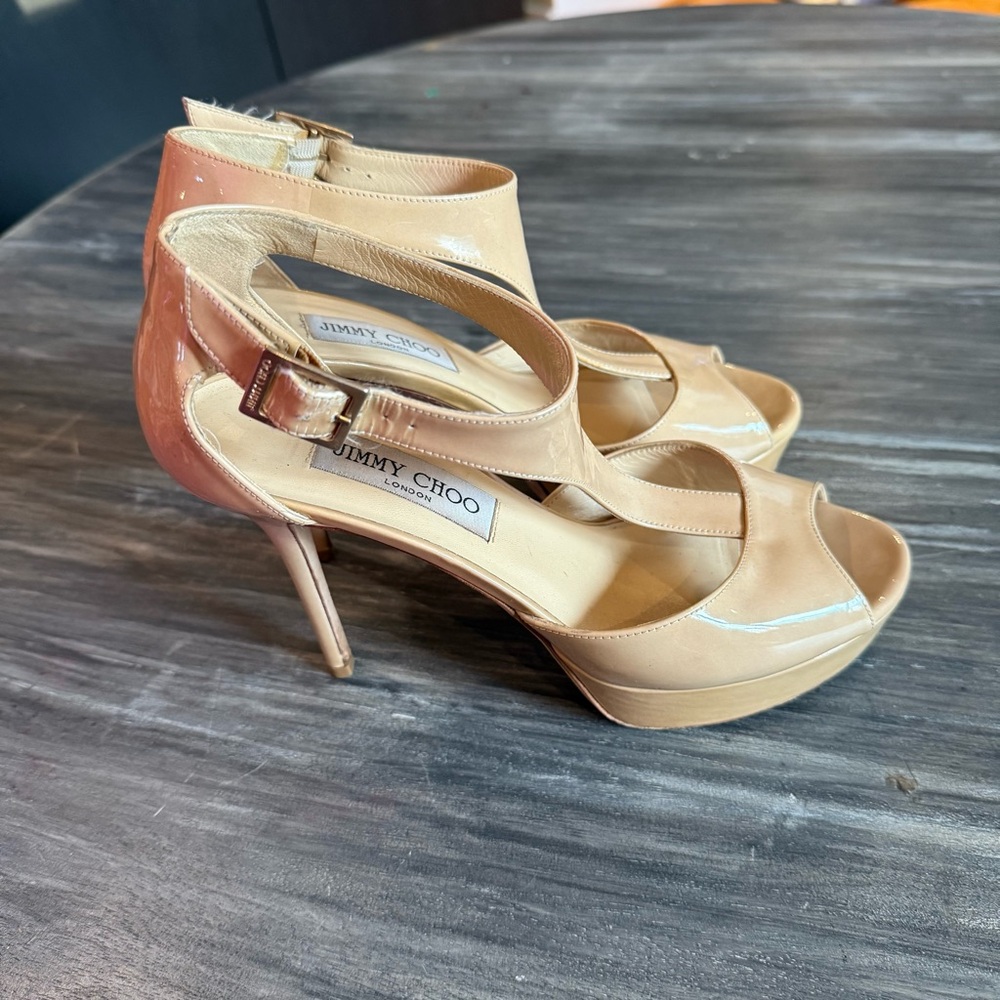 Jimmy Choo Nude Heels - Picture 4 of 11